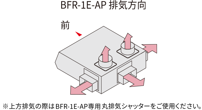 BFR-1E-AP 排気方向