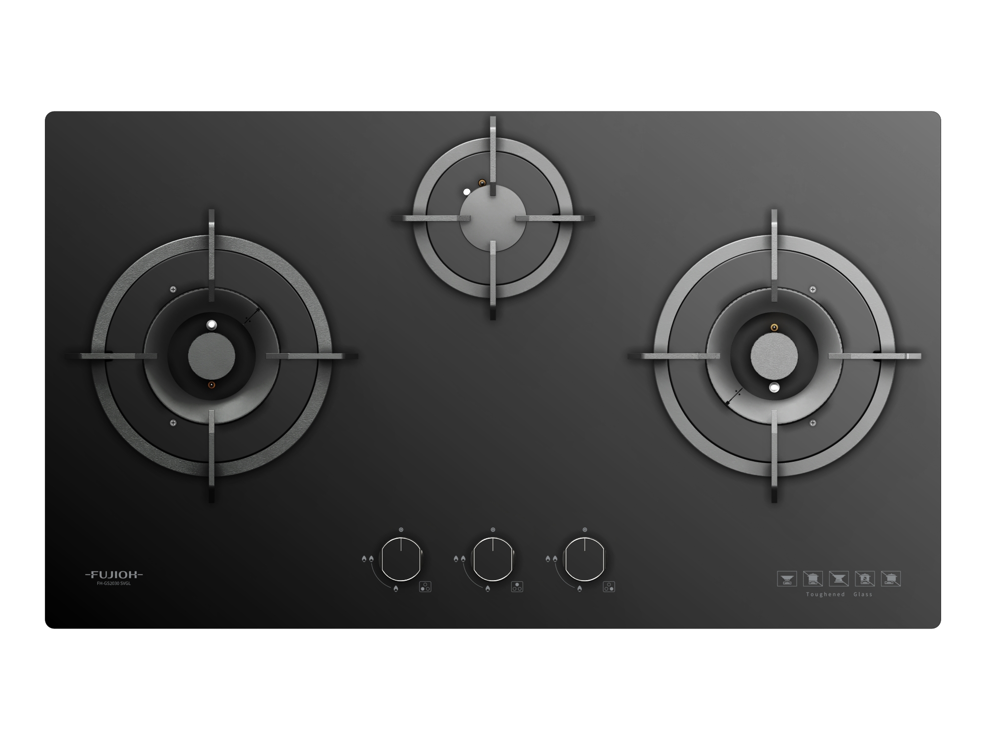 FUJIOH Gas Hob With�3 Adjustable Heating Powers�FH-GS2030 SVGL