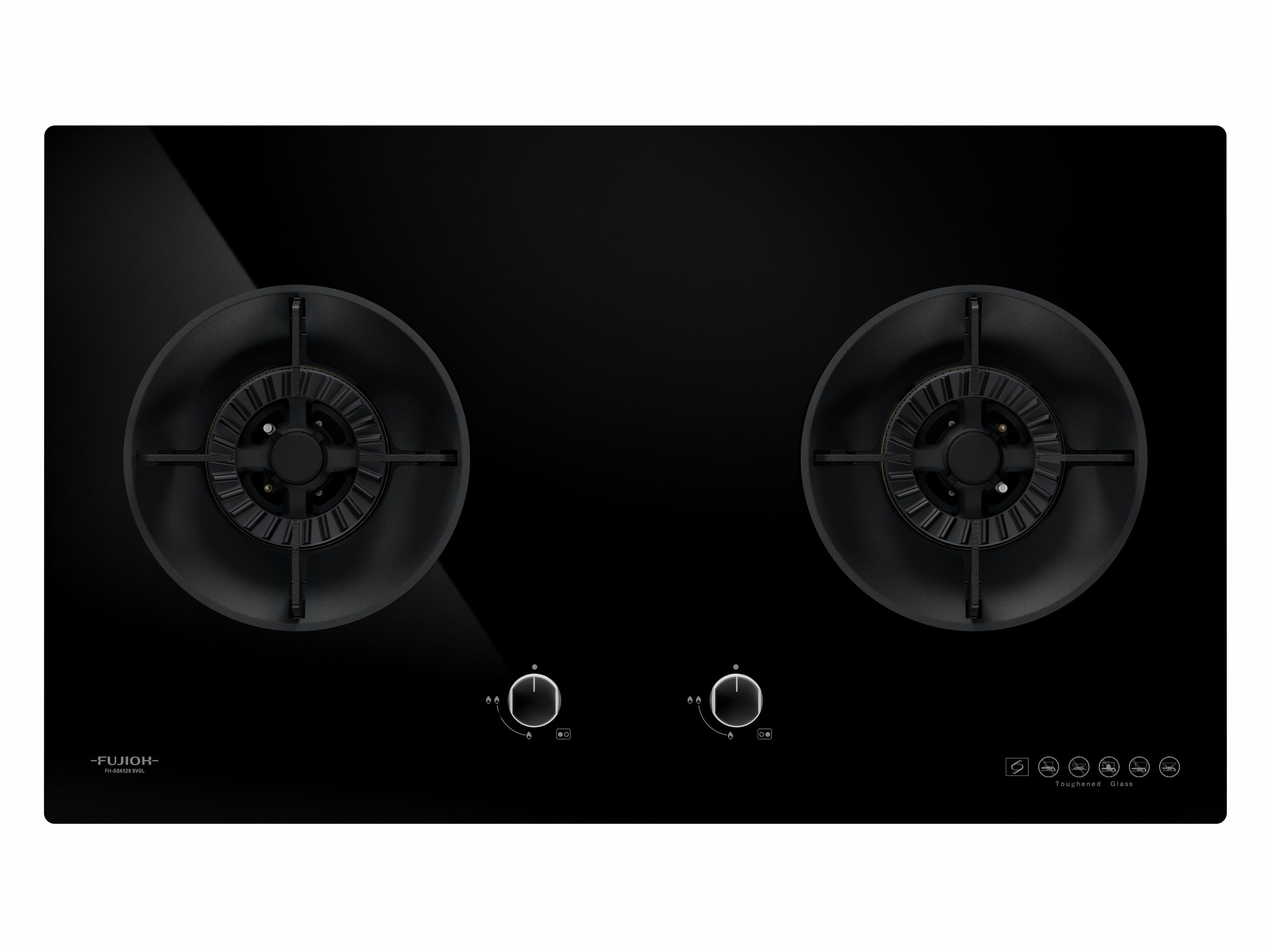 FUJIOH Gas Hob with Sectional Flame Control FH GS6528 SVGL Fujioh Malaysia