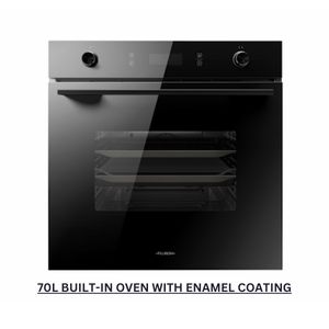 product: 70l built in oven with enamel coating