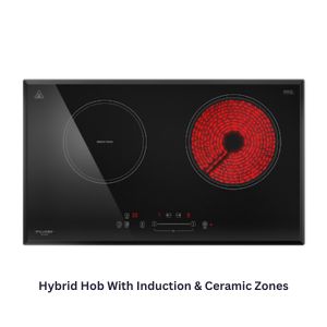 Product: Hybrid hob with induction ceramic zones