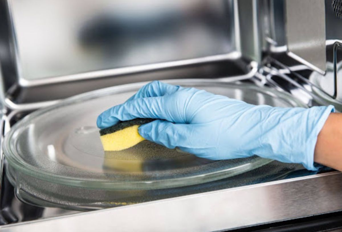 cleaning with soapy water