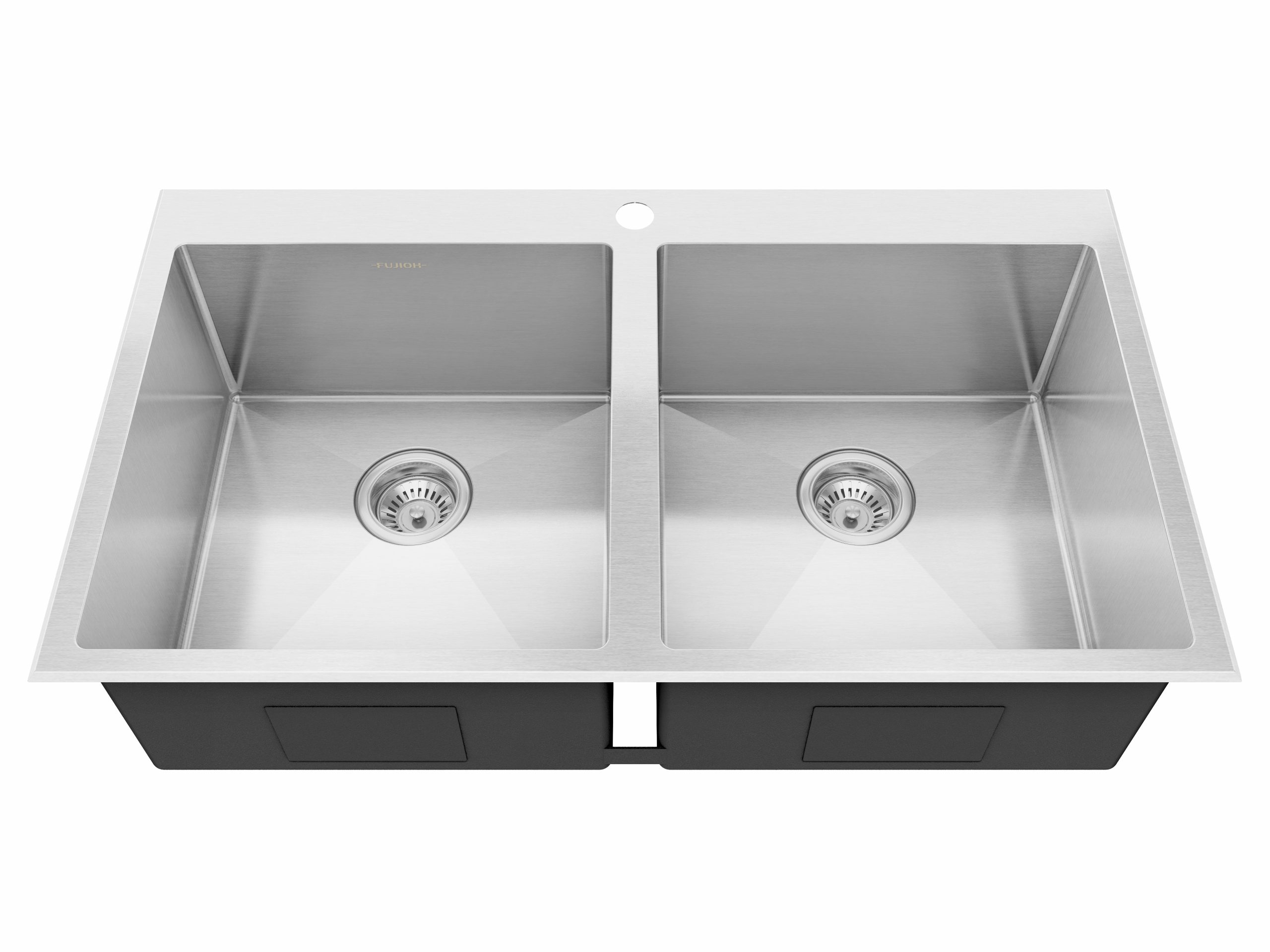 Top Mount Kitchen Sink Double Bowls 390mm + 390mm