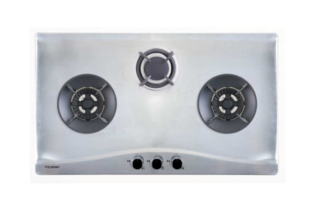 Stainless Steel 3 Burners Gas Hob with 2 Sizes