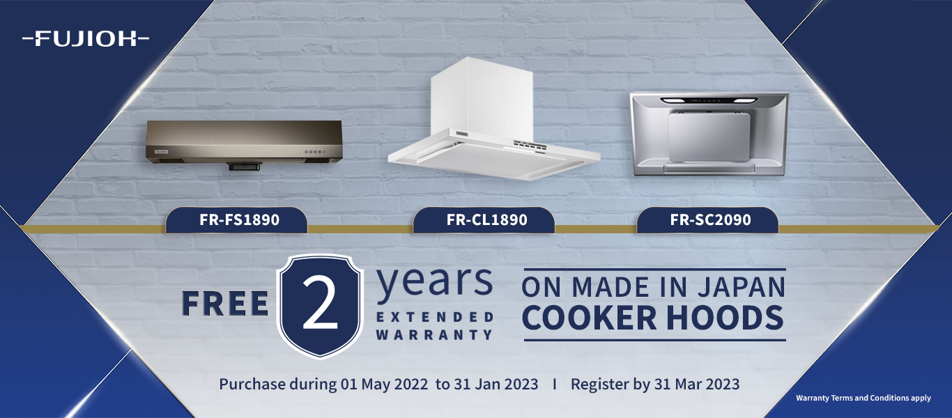 MADE IN JAPAN COOKER HOODS 2 YEARS FREE EXTENDED WARRANTY