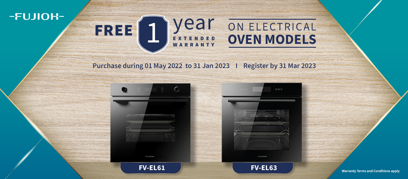 1 YEAR FREE EXTENDED WARRANTY FOR OVENS