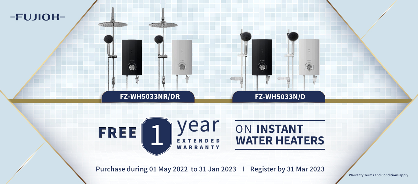 1 YEAR FREE EXTENDED WARRANTY FOR INSTANT WATER HEATERS