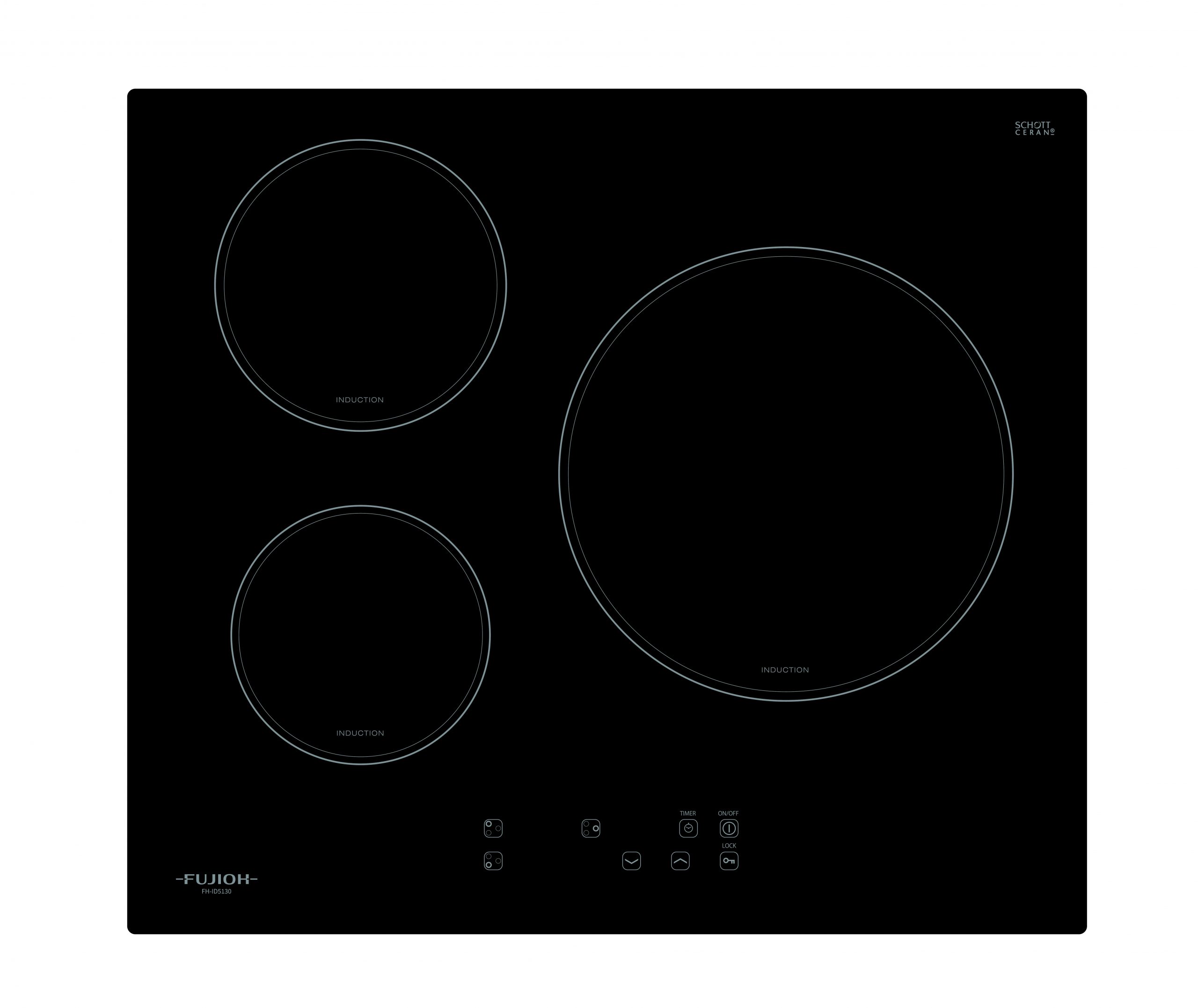 Induction Hob with 3 zones