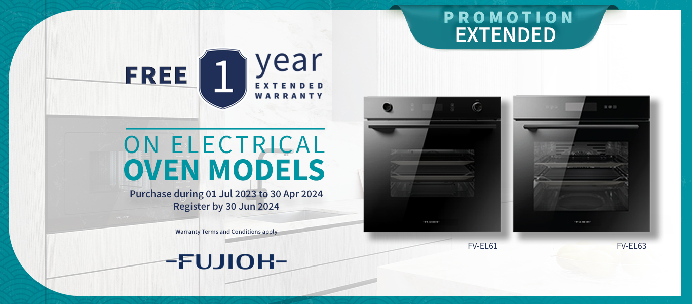 1 YEAR FREE EXTENDED WARRANTY FOR FUJIOH BUILT-IN OVENS