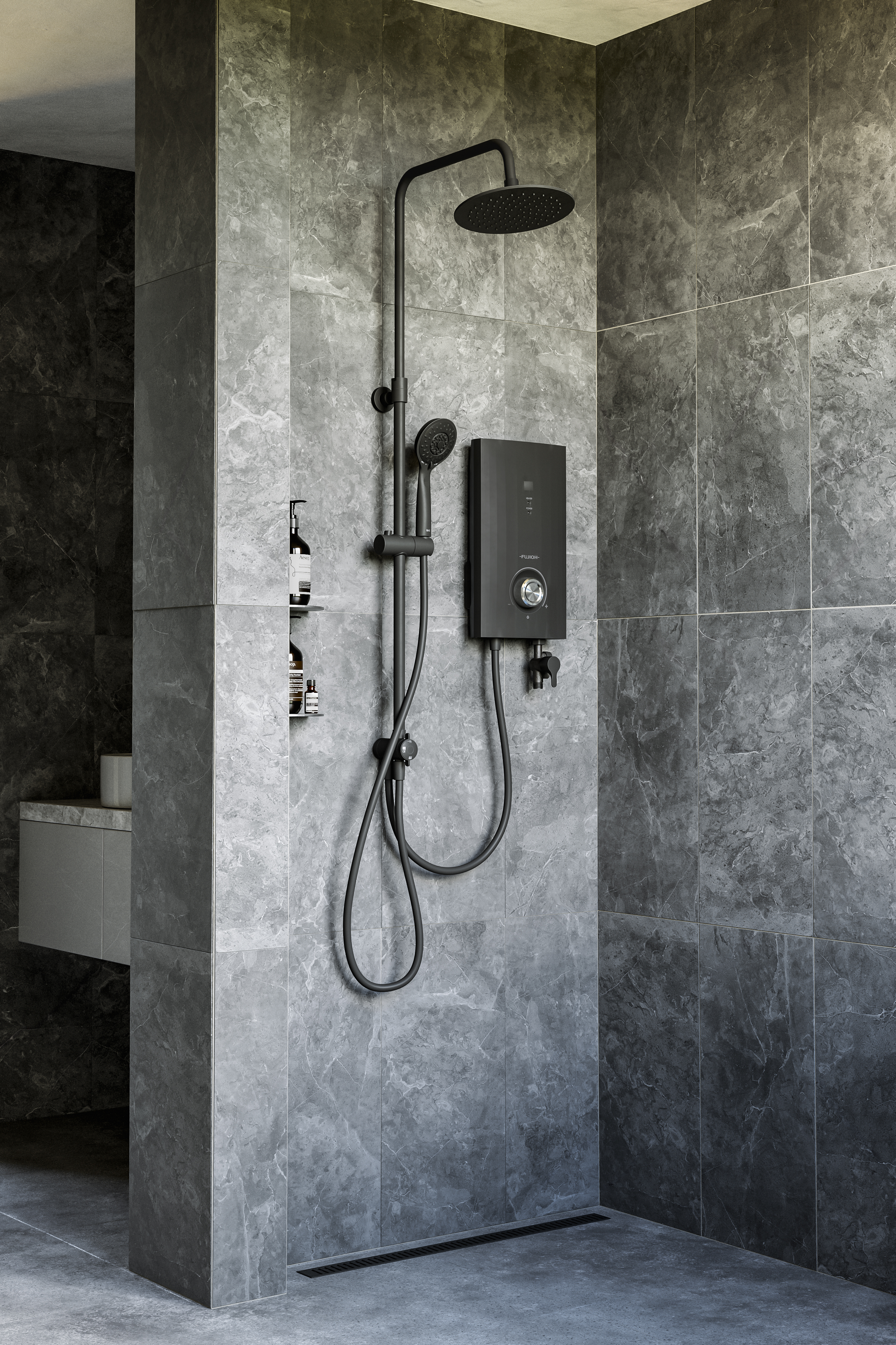 FZ-WH5133 - BLACK - WITH RAIN SHOWER